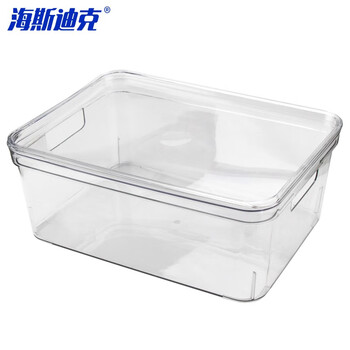 Hasdick hkcl-244 desktop handle pet storage box highly transparent plastic dust-proof storage box medium size 360*270*140 (1 piece)