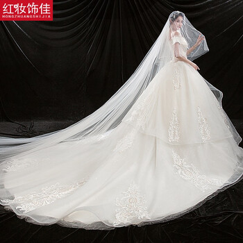 Red make-up and good one-shoulder wedding dress 2025 new ceremony dress small bride going out with tail tail main wedding dress 6149 light champagne floor-length style s