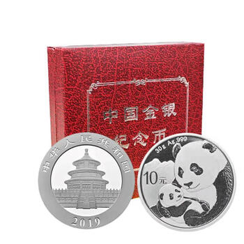 China gold coin 2019 silver panda coin 30g silver coin panda coin commemorative coin free box