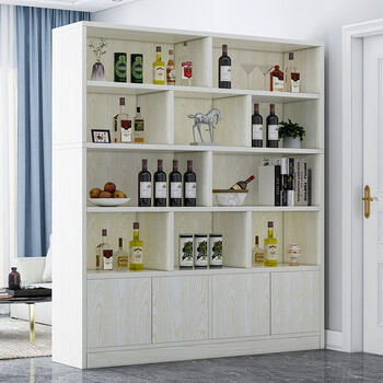 Lebus wine cabinet solid wood entrance cabinet modern simple living room door multifunctional partition cabinet store manager recommendation four cabinet doors丨140*24*180 warm white (white)
