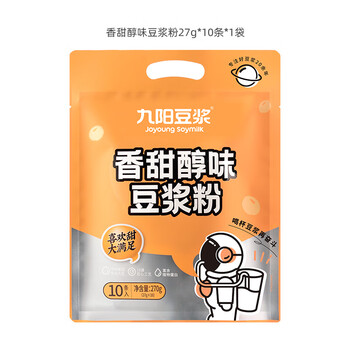 Joyoung soymilk joyoung soymilk 10 pieces of nutritious breakfast low-sweet soy milk powder for students 270g, sweet and mellow flavor * 10 pieces (5 points sweet)