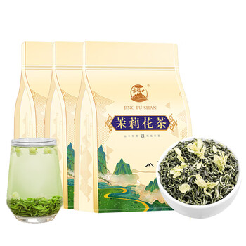 Jingfushan jasmine tea originating from hengxian county, guangxi, new season tea with strong flavor jingfushan 3 bags totaling 750g super jasmine tea super jasmine tea