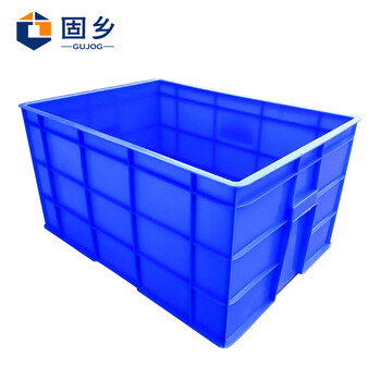 Guxiang large thickened plastic logistics turnover box parts box material box classification basket tool box storage box storage box moving box blue 840*610*450mm
