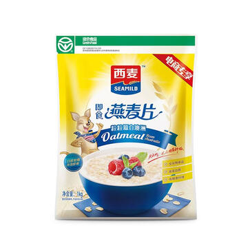 West wheat pure oatmeal 1000g*3 bags sucrose-free added ready-to-eat no-cook nutritious breakfast meal replacement cereal drink 1 bag free 105g oatmeal 1000g bag