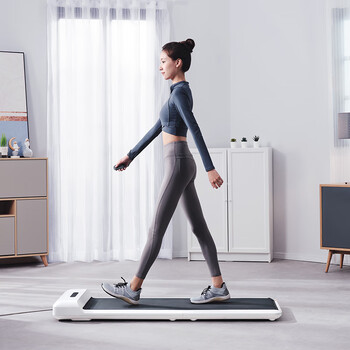 King smith foldable treadmill household model indoor small mini family multi-function fitness walking blue and white | s1