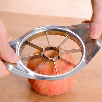 Yingrong new all-stainless steel apple corer, fruit slicer, fruit splitter, apple cutting tool, one pack