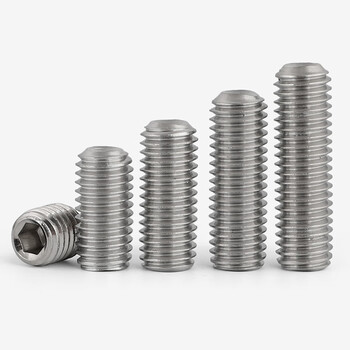 Weiwang 304 stainless steel concave end hexagon socket screw set screw machine meter screw headless screw fastener m4*6 (100 pieces)