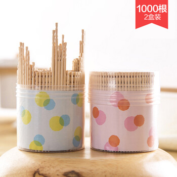 Chuge high-quality japanese imported 1000 high-end disposable wooden toothpicks single-head ultra-fine food grade home restaurant hotel