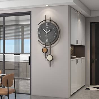 Jiujiuda creative wall clock living room clock 2026 new high-end clock wall hanging home restaurant hanging watch modern simple style simple black-large size 35x80cm dial 32cm