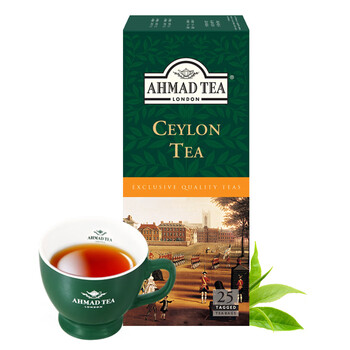 Ahmad tea british ahmad tea imported tea british classic earl gray black tea bag 2g 25 bags ceylon black tea 2 pieces 50g (2g*25 bags)