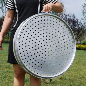 Qiermei all-aluminum alloy round steamer steamed bun steamer large steamer grid commercial household large-size aluminum alloy steamer two feet aluminum steamer diameter 62.3cm