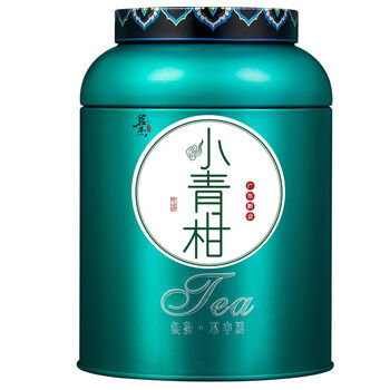 Jieying authentic small green tangerine tea pu'er tea ripe tea tangerine pu'er tea tangerine peel tangerine pu'er tea green tangerine pu'er citrus authentic original small green tangerine 2 cans 500g