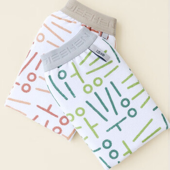 Jieshen bath towel, scrubbing tool, exfoliating bath towel, double-sided medium-grit men and women household back rub gloves to remove dead skin, two-color combination pack