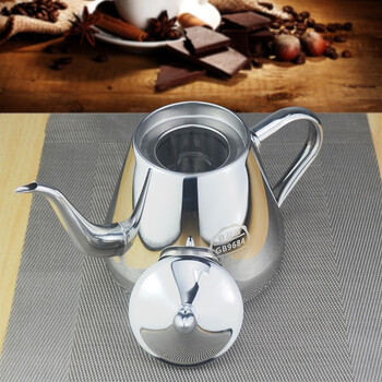 Sanqia 304 stainless steel kettle tea sea water kettle induction cooker tea table small kettle restaurant kettle household tea kettle split lid with filter 1.3l