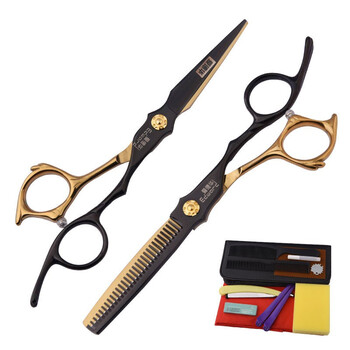 Edward hair salon hairstylist professional barber scissors dovetail handle hairdressing scissors hair cutting set c18 cloth leather bag