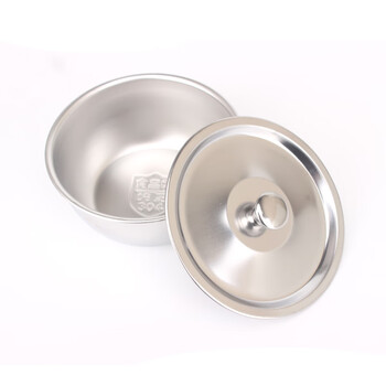 Small stainless steel small bowl with lid 304 small baby food bowl with lid steamed egg stew pot stew soup dipping sauce bowl 10cm 10cm*4cm (with stainless steel lid 1 piece)