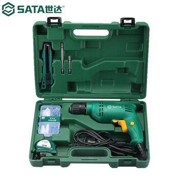 Sata 7-piece basic home improvement electric drill tool box set hand electric drill household multi-function electric impact drill plug-in 05159 (05159) 7-piece basic home improvement set