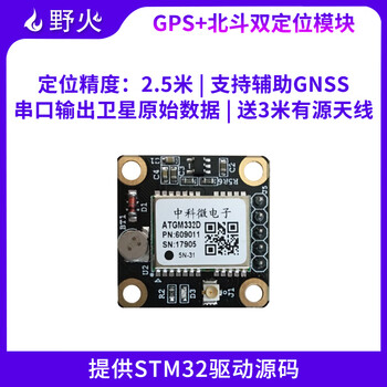 With active antenna wildfire gps + beidou dual positioning module atgm332d free stm32 data