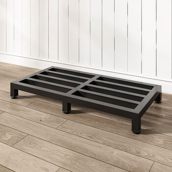 Bracket base moisture-proof storage rack refrigerator elevated shelf wooden cabinet base rack flower pot bracket custom rice noodle rack length 120 width 50 height 10 black extra thick 6 legs