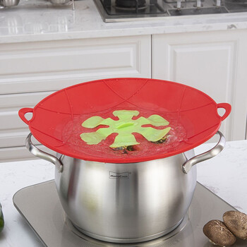 Momscook anti-spill silicone lid, high temperature resistance, foldable, food grade material, anti-spill silicone lid (mf-sl-fy)