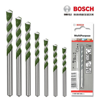 Bosch (bosch) multi-function impact drill bit high hardness alloy steel round shank drill bit metal concrete masonry tiles 3*70mm ((working length 40mm)