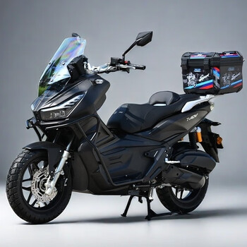 Jilang's new adv motorcycle 150 can be registered as a fuel scooter, national iv efi air-cooled water-cooled motorcycle, off-road long-distance, matte black, air-cooled, guardrail + tail box