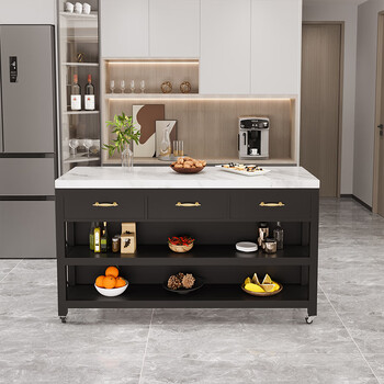 Jinsilin island kitchen marble dining table integrated open removable cooking table storage cabinet storage sideboard