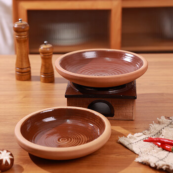 Clay pot king old fashioned clay shallow casserole hunan cuisine bobo ceramic traditional claypot rice pot high temperature resistant restaurant commercial hunan cuisine bobo-small 1000ml