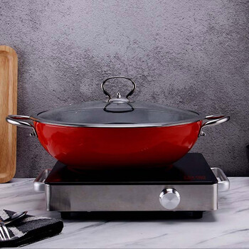Sohome enamel stainless steel multi-purpose pot set electric ceramic stove hot pot set enamel color wok imported from germany enamel hot pot set