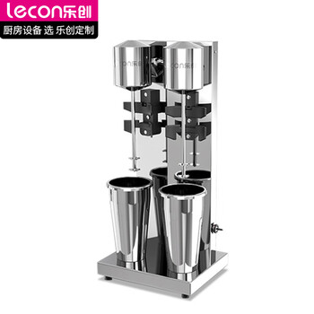 Lecon milkshake machine commercial electric milk foaming milk tea blender milk capping machine portable milk tea blender double-head stainless steel model | milkshake machine