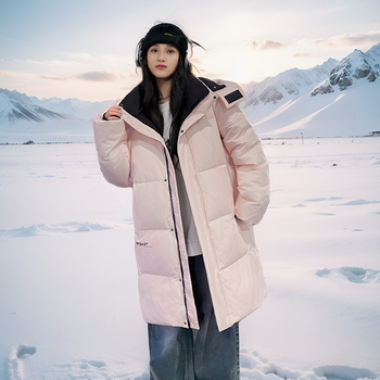 Northeastern harbin down jacket women's extra thick waterproof mid-length white goose down snow country travel equipment men's warm jacket soft mist powder - women's white goose down m filled down 300g - (90-110 catties)