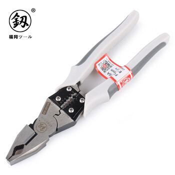 鰰fukuoka tools household multi-functional wire cutters labor-saving vise wire-breaking flat-mouth pliers 8 inches