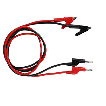 Itech banana plug to crocodile clip test line 30a power load line high current red and black test line high temperature resistant banana plug to crocodile clip (plug to clip)