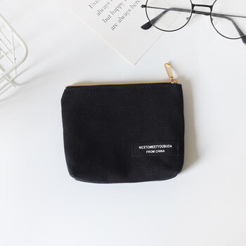Shu guo er korean version ins simple solid color coin purse ultra small mini female student fresh coin purse coin purse cold style 0202-black small size-solid color english label 10*12.5*2
