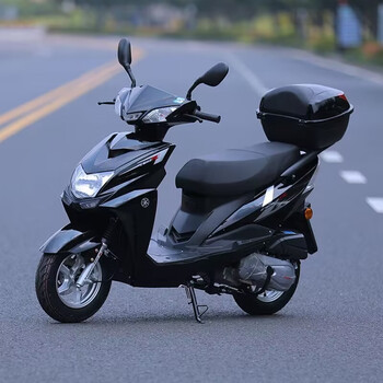 Wanba 125 scooter scooter fuel-assisted car national iv efi can be registered as a fuel-saving motorcycle take-out street car black efi version (usb interface/tail box/certificate/invoice gift package)