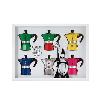 Bialetti bialetti collection gift box mini moka pot gift box half cup coffee set hand brewed italian gift collection mini moka pot olive green 20ml