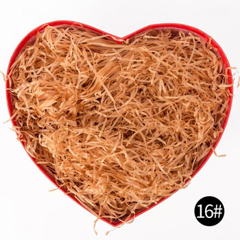 Raffia filling internet celebrity gift box souvenir cushioning filling for boyfriend and girlfriend wedding candy bedding manufacturer wholesale coffee color 500g super cost-effective