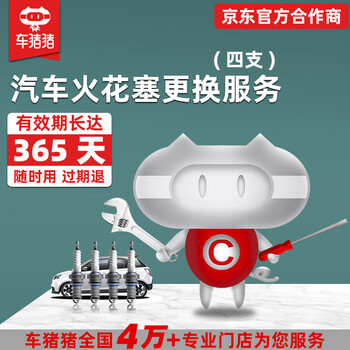 Car zhuzhu car zhuzhu spark plug replacement service for all models, four spark plug replacements (labor time fee)