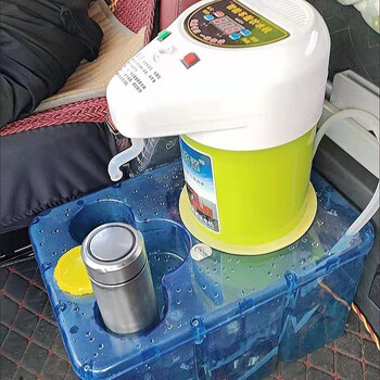 Kangluyuan car water dispenser truck special 24v12v hot and cold smart water heater automatically adds water and automatically heats the kettle 24v round electronic plus three-hole 19-liter bucket base