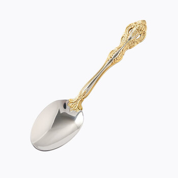 Lifeeyes golden knife, fork and spoon european-style western steak knife and fork household tableware internet celebrity fork spoon 304 stainless steel rice spoon gold style table spoon