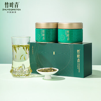 Bamboo leaf green tea emeishan 2025 mingqian tea special grade 50g*2 double canned tea gift box 15004