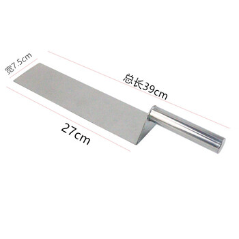 Stainless steel large steel handle shovel, pancake shovel, teppanyaki barbecue shovel, hand cake, steak frying shovel, flat frying shovel, large cake shovel