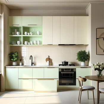 Cabinet custom kitchen kitchen cabinet integrated quartz stone countertop integrated cabinet open prepaid