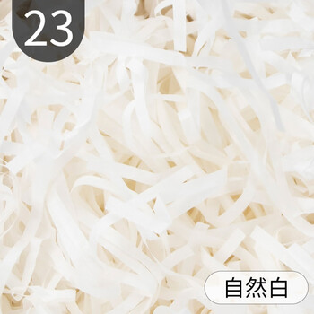 Raffia filling paper buffer packaging material decorative paper shredded paper 23 natural white 20g ()