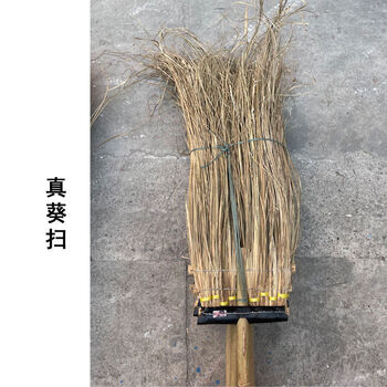 Street sweeper, outdoor large broom, sanitation street sweeper, kwai bone cleaning sweeper, bamboo broom broom all-in-one, real kwai broom (1 shot, 10 brooms)