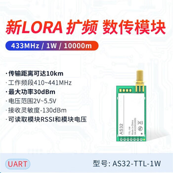 Ouhuayuan lora spread spectrum module sx1278 chip 433 wireless serial port transceiver module uart interface 3000 meters as32-ttl-1w