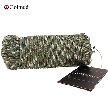 Gorm 9-core paracord outdoor rope paratrooper rope safety rope mountain climbing rl112-31 meters camouflage