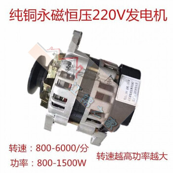 Hangdian pulley type 220v small permanent magnet brushless constant voltage pure copper wire household lighting alternator 220v800w pulley generator