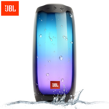 Jbl pulse4 music pulse 4th generation portable bluetooth speaker full screen colorful speaker subwoofer party speaker super long battery life waterproof design black
