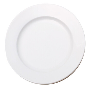 Ceramic flat plate, small plate, cake plate, bone plate, serving plate, stew pot, bottom plate, small tray, 5-inch bottom plate - pure white
